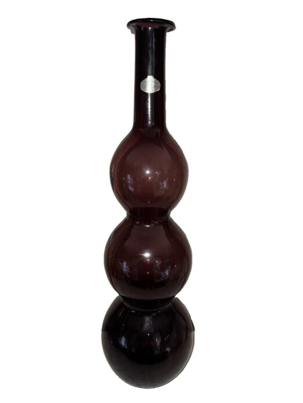 Vintage Amythest Purple Empoli Glass Genie Bottle Decanter Blenko Style Gurgle